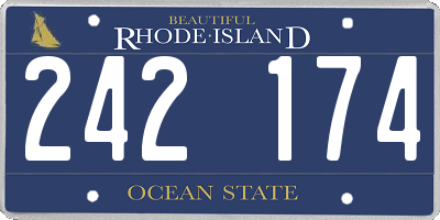 RI license plate 242174