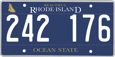 RI license plate 242176