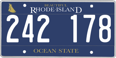 RI license plate 242178