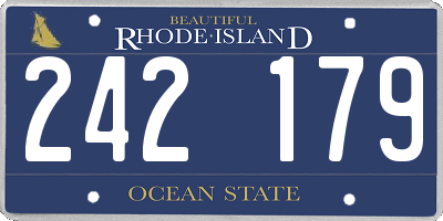 RI license plate 242179