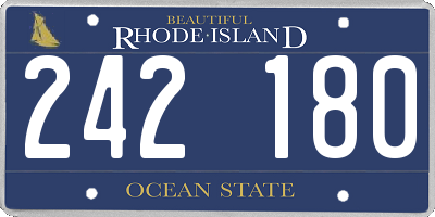 RI license plate 242180