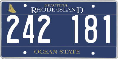 RI license plate 242181