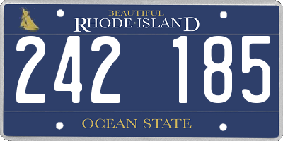 RI license plate 242185