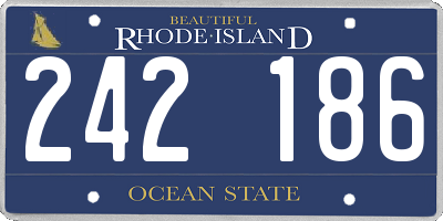 RI license plate 242186