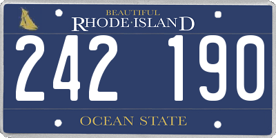 RI license plate 242190