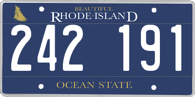 RI license plate 242191