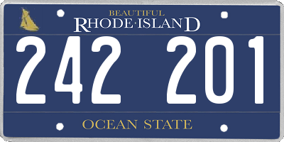 RI license plate 242201