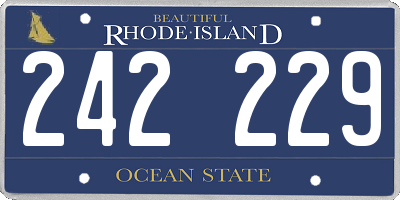 RI license plate 242229