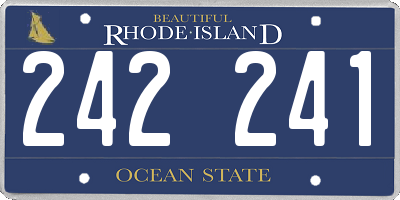 RI license plate 242241