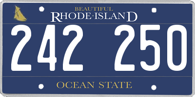 RI license plate 242250
