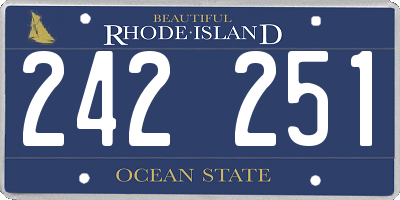 RI license plate 242251