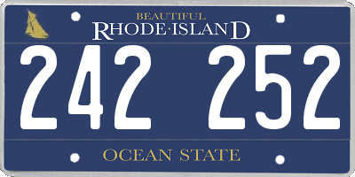 RI license plate 242252