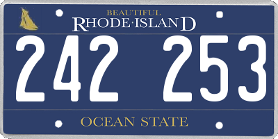 RI license plate 242253