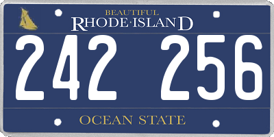 RI license plate 242256