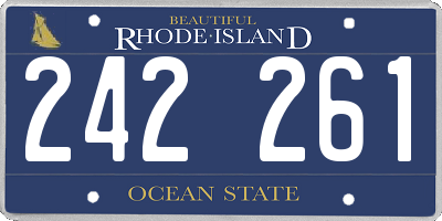 RI license plate 242261