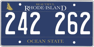 RI license plate 242262