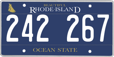 RI license plate 242267