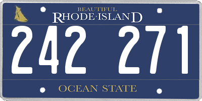 RI license plate 242271
