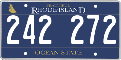 RI license plate 242272