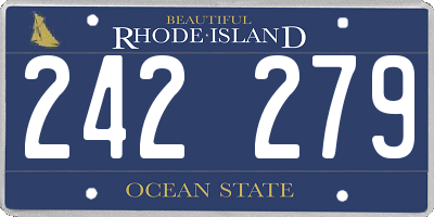 RI license plate 242279