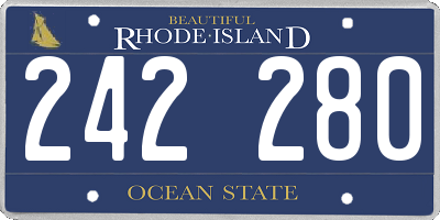 RI license plate 242280
