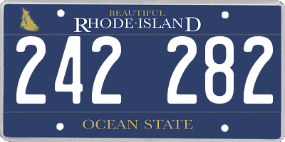 RI license plate 242282