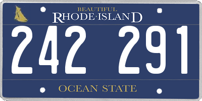 RI license plate 242291