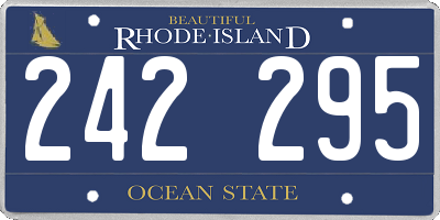 RI license plate 242295
