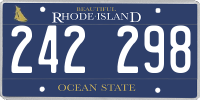 RI license plate 242298