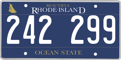 RI license plate 242299