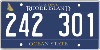 RI license plate 242301