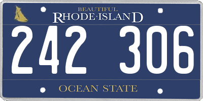 RI license plate 242306