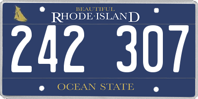 RI license plate 242307