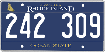 RI license plate 242309