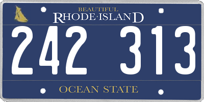 RI license plate 242313