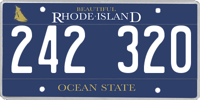 RI license plate 242320