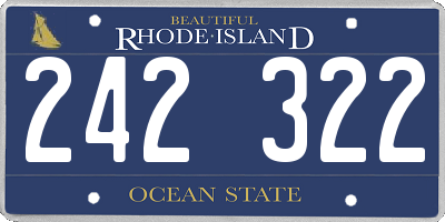 RI license plate 242322