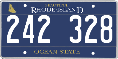 RI license plate 242328