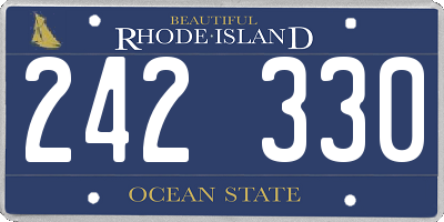 RI license plate 242330