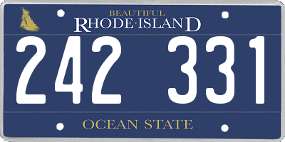 RI license plate 242331