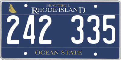RI license plate 242335