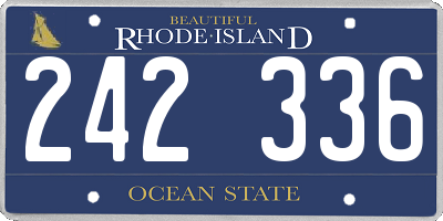 RI license plate 242336