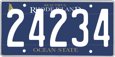 RI license plate 24234