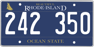 RI license plate 242350