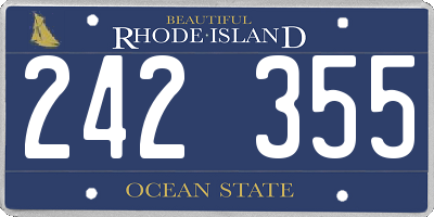 RI license plate 242355