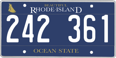 RI license plate 242361