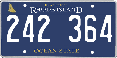 RI license plate 242364