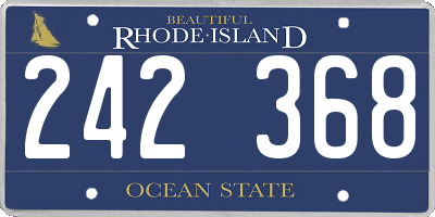 RI license plate 242368