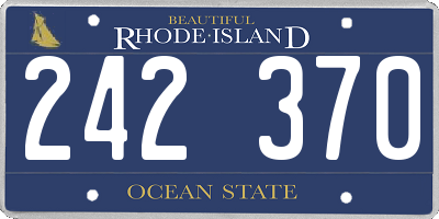RI license plate 242370