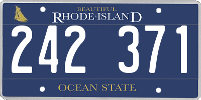 RI license plate 242371